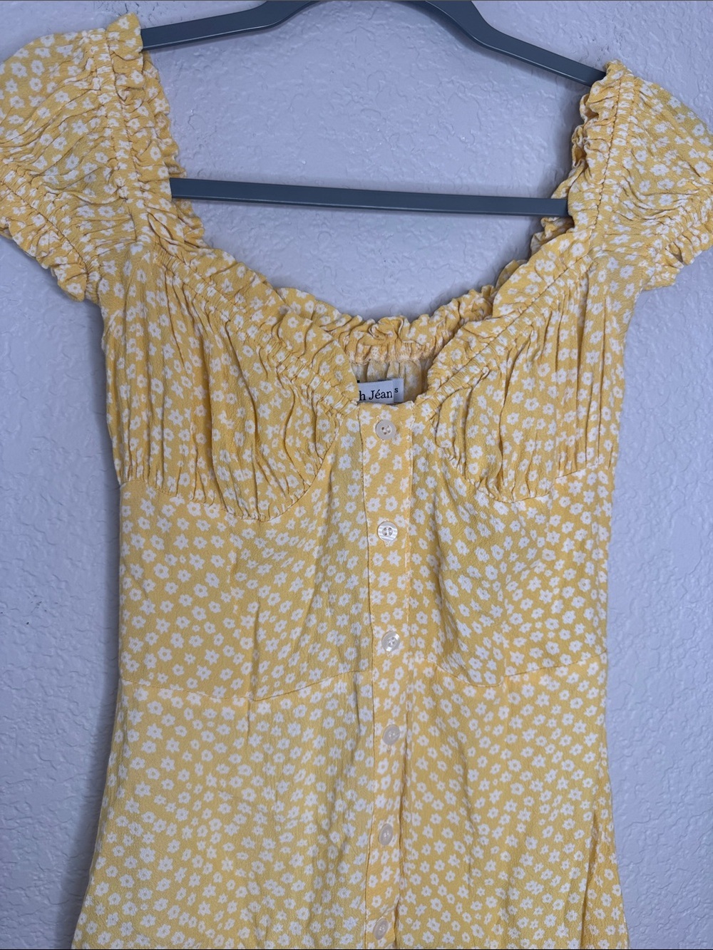 NEW With Jean Isabelle Mini Dress Daisy Lemon - Small - Picture 4 of 8